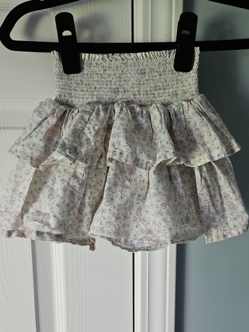 Jamie Kay Floral Ruffle Skirt in Light Pink and Cream